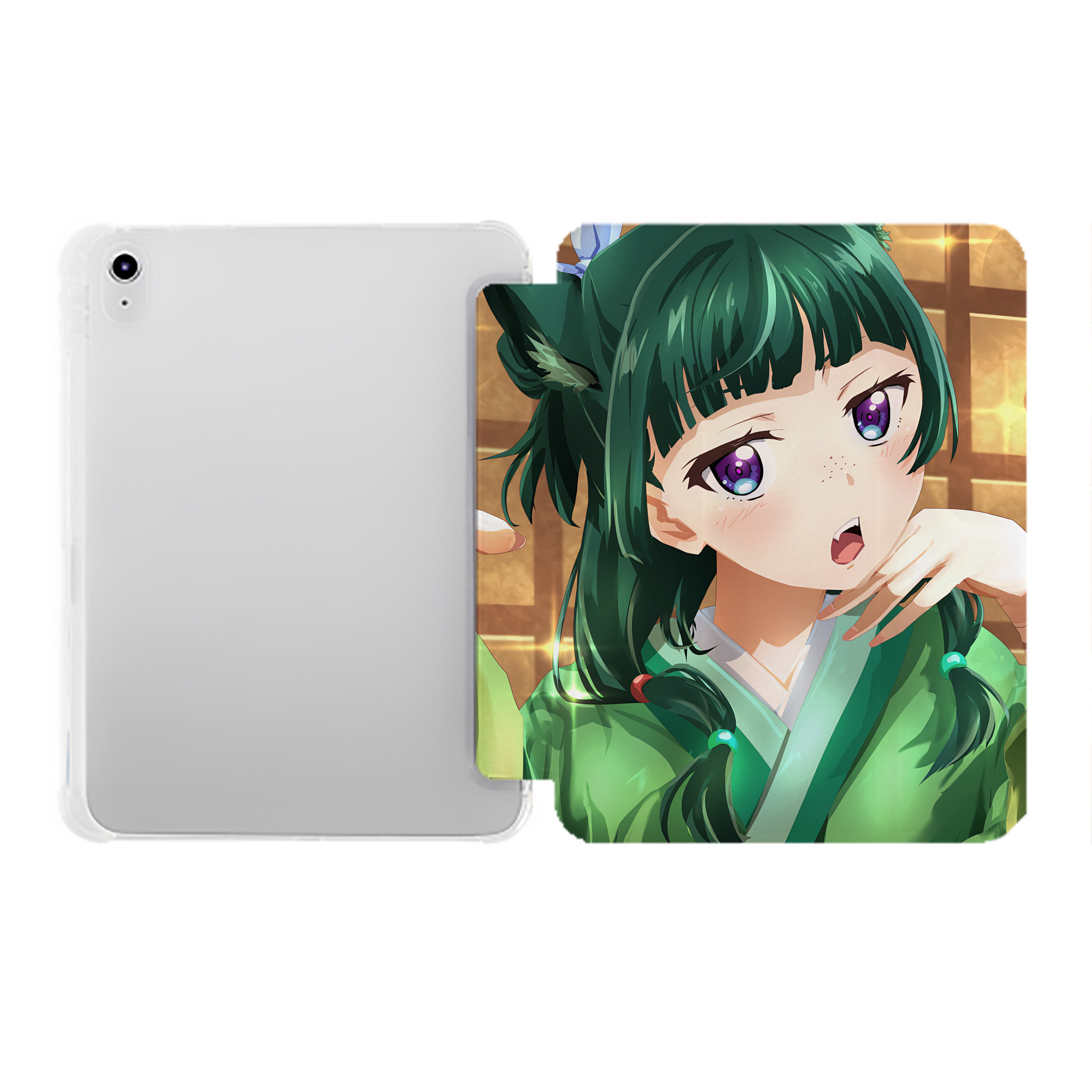（画像用） 薬屋のひとりごと The Apothecary Diaries IPad ケース ペン収納付き 三つ折りスタンド PUレザー×シリコン 対応機種9.5/10.5/10.9インチ